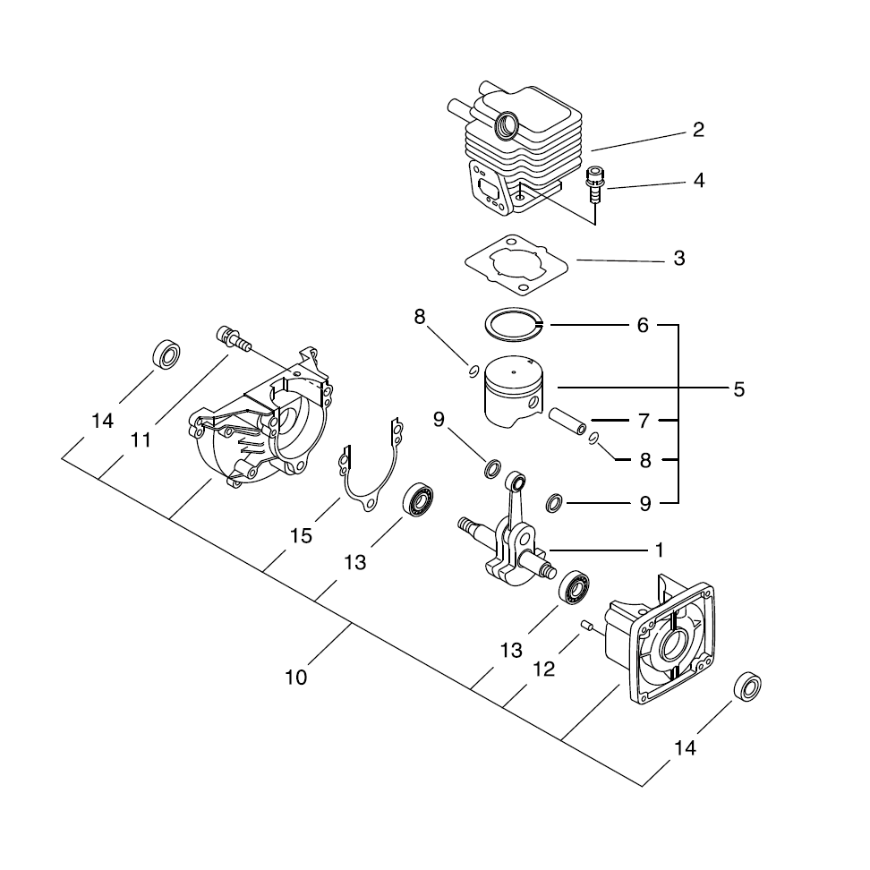 Piston Cylindre / Carter moteur