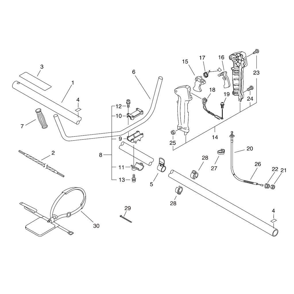 Manette de gaz / Canne