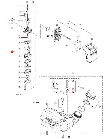 Crépine et filtre à air MX27E