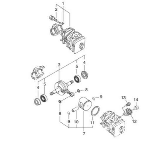 Cylindre / Carter Moteur / Piston