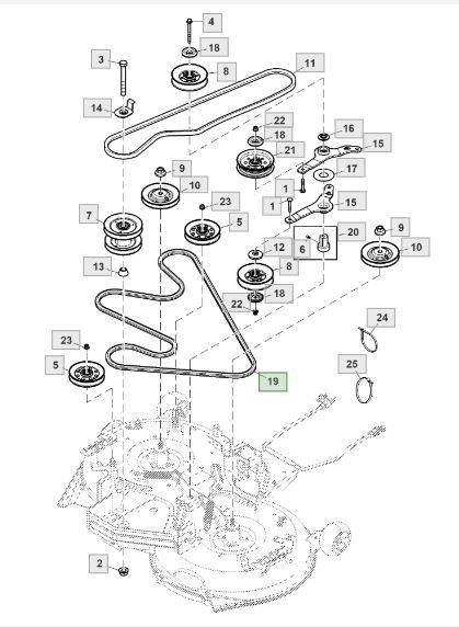 Courroie trapézoïdale john deere X330